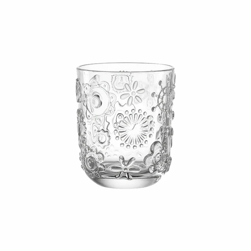 Leonardo Fiorita Trinkglas 6er Set, Saftglas, Wasserglas, Becher, Eisboden, Glas, 250 ml, 14782