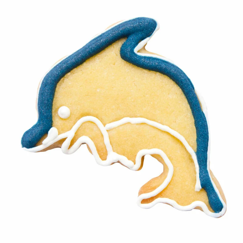 Städter Präge-Ausstecher Delfin, Ausstechform, Plätzchenform, Keks, Plätzchen, Edelstahl, 6.5 cm, 078048