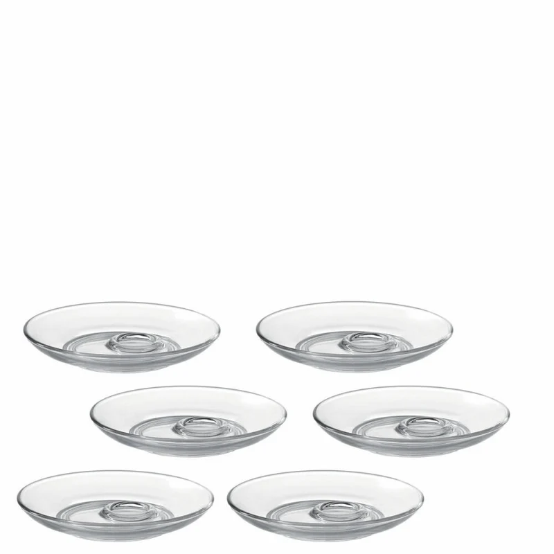 Leonardo Senso Kleine Untertasse 6er Set, Unterteller, Glasuntersetzer, Untere, Glas, D 11.5 cm, 14652