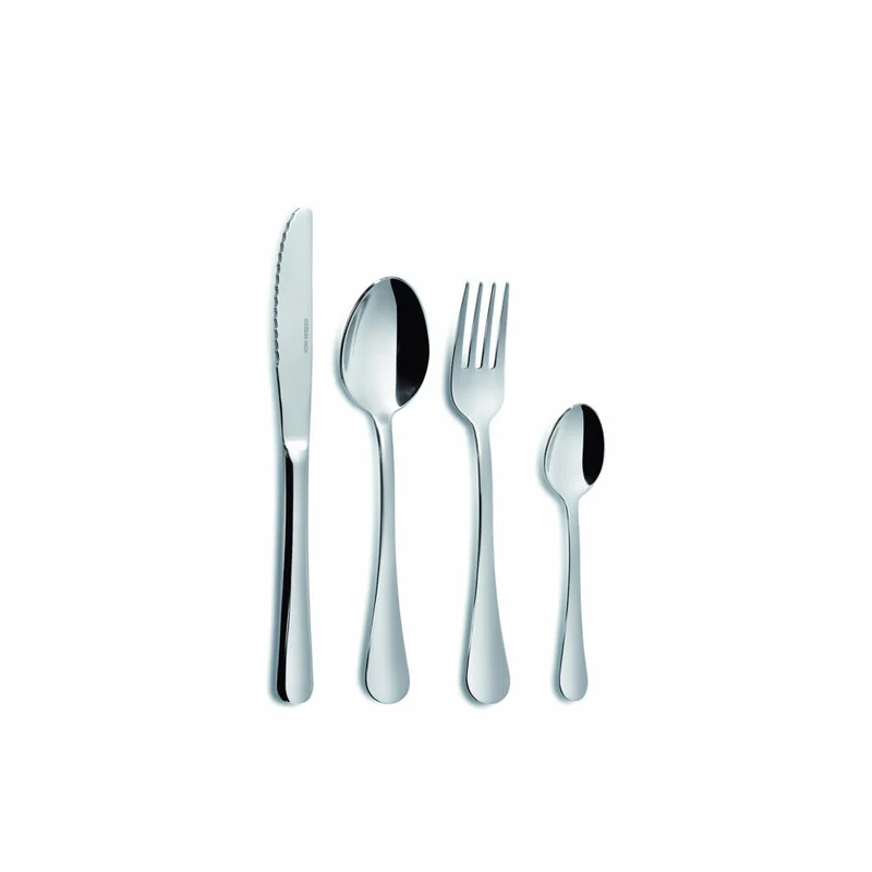 Comas Besteck-Set North S 24-tlg., Tafelbesteck, Edelstahl 18/10, Silberfarben, 7122