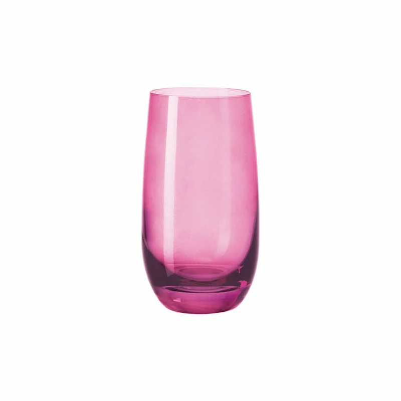 Leonardo Sora Trinkglas 6er Set, Saftglas, Wasserglas, Becher, Glas, Viola, 270 ml, 14898