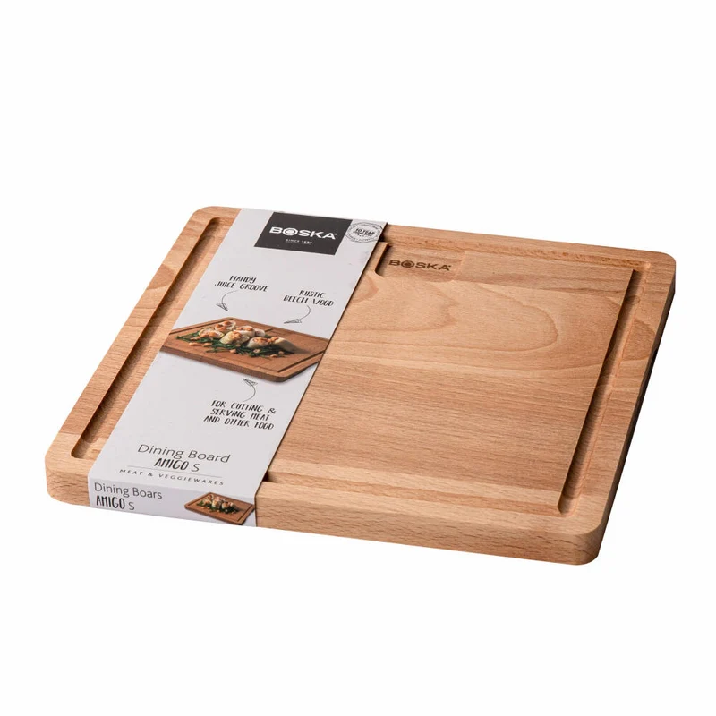 Boska Servierbrett Amigo S, Dining Board, Buchenholz, Braun, 23 x 23 cm, 320061