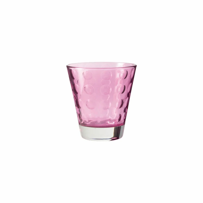 Leonardo Optic Whiskeybecher 6er Set, Whiskey, Whisky Glas, Tumbler, Glas, Viola, 140 ml, 17990