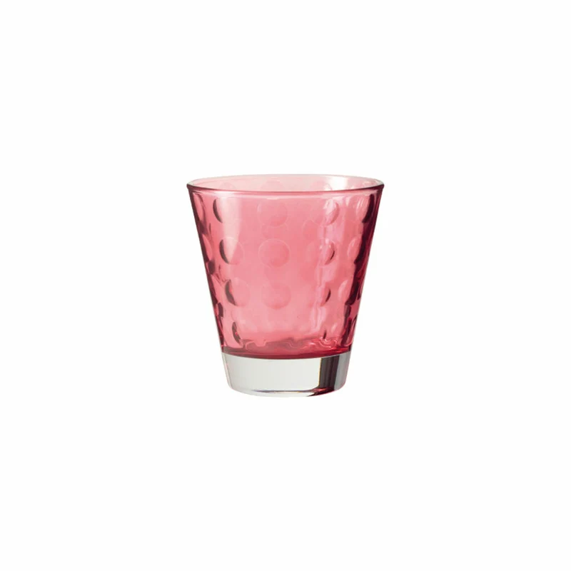 Leonardo Optic Whiskeybecher 6er Set, Whiskey, Whisky Glas, Tumbler, Glas, Rubino, 140 ml, 17989