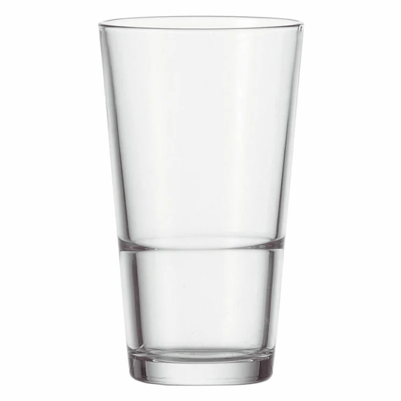 Leonardo Event Stapelbecher 12er Set, Longdrinkglas, Trinkglas, Wasserglas, Glas, 330 ml, 61700